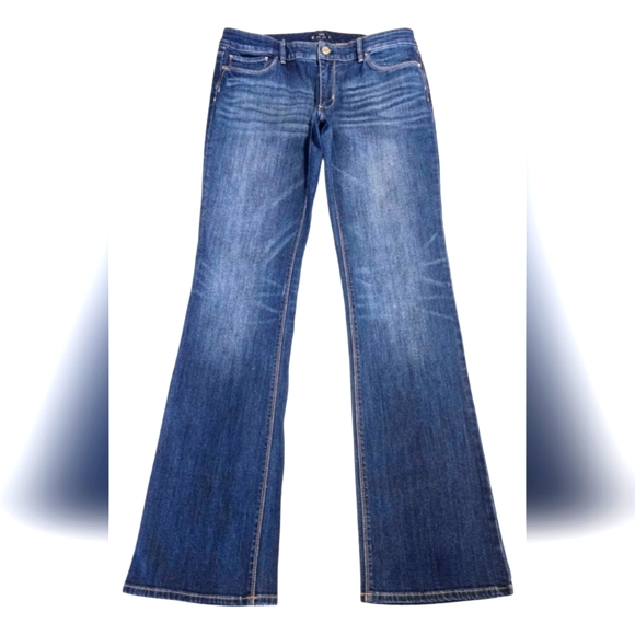 Blue Boot Cut Jeans with Classic Denim Style - Picture 1 of 11